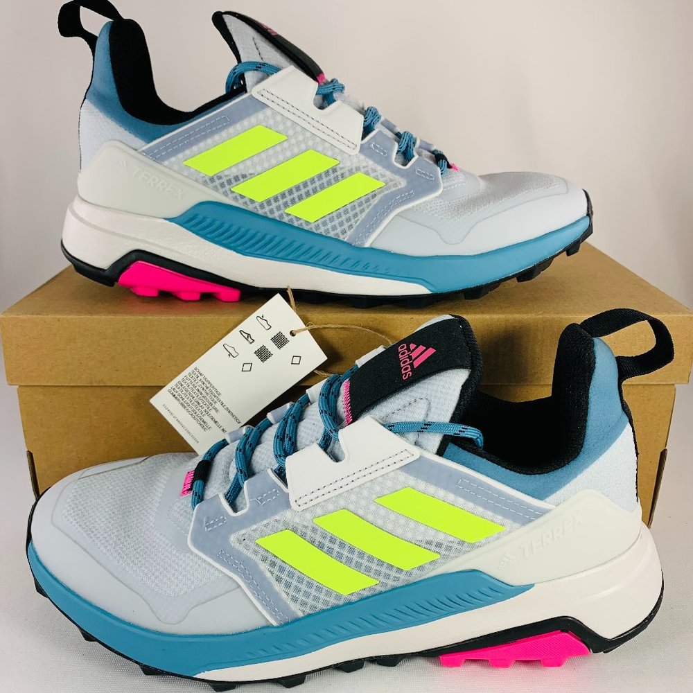 Adidas Terrex Trailmaker Blue Yellow Hiking Shoes (Women's US Size 8.5) FX4696